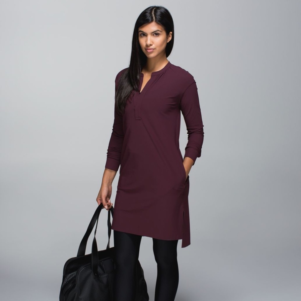 Lululemon Effortless Dress Bordeaux Drama - Size 4